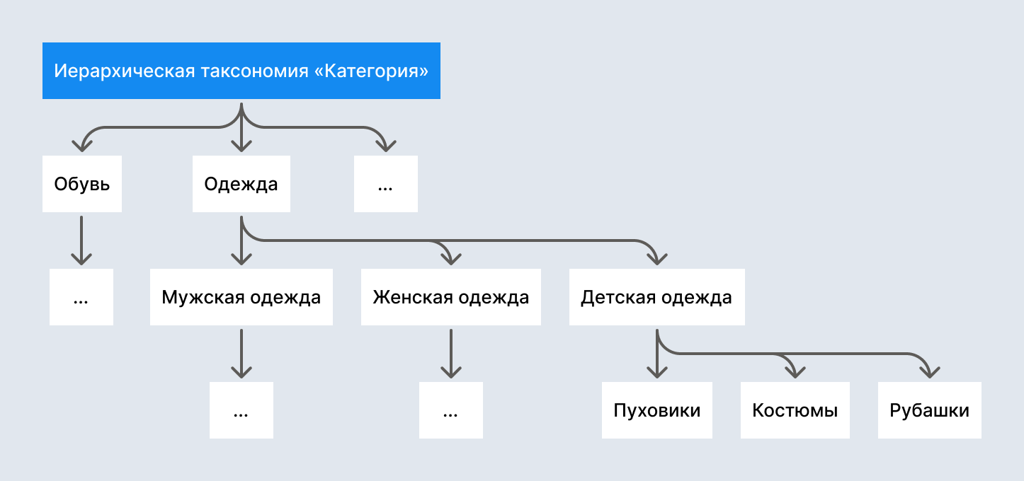 Пример иерархической таксономии