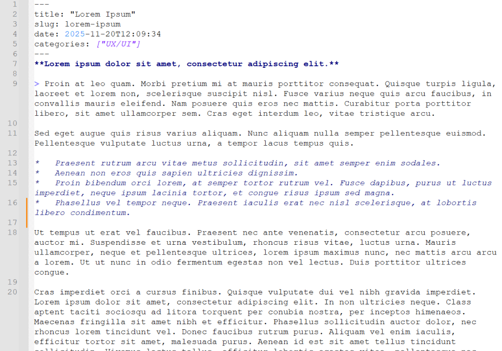Интерфейс проекта «Плагин экспорта в Markdown», экран 2